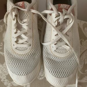 White & Rose Gold Nikes